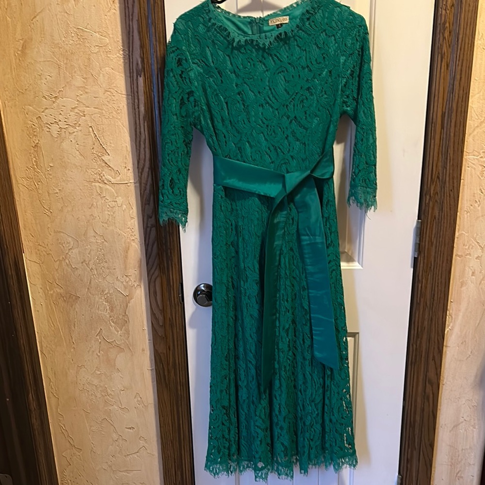 Nuggles Green Lace Dress